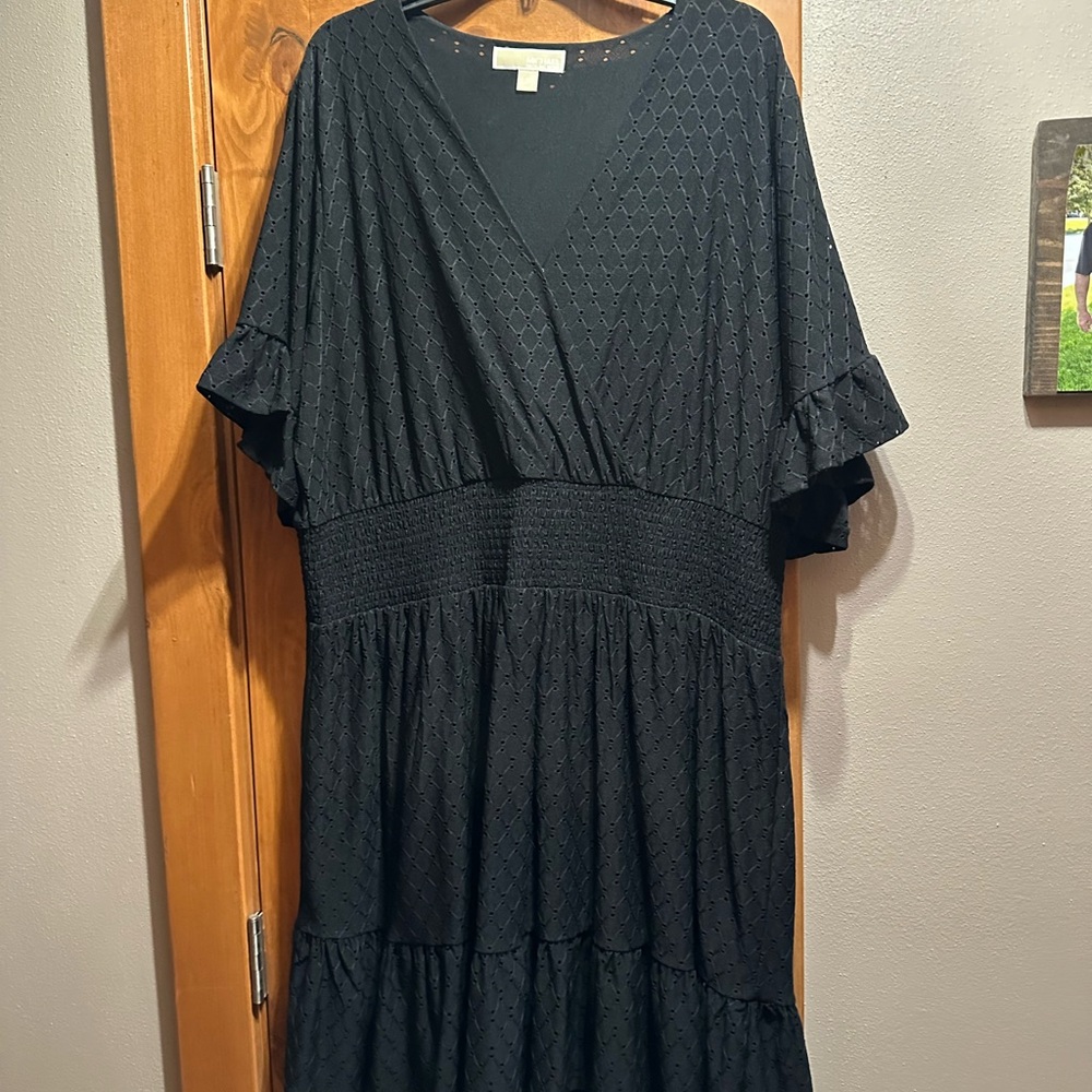 Michael Kors Black Midi Dress